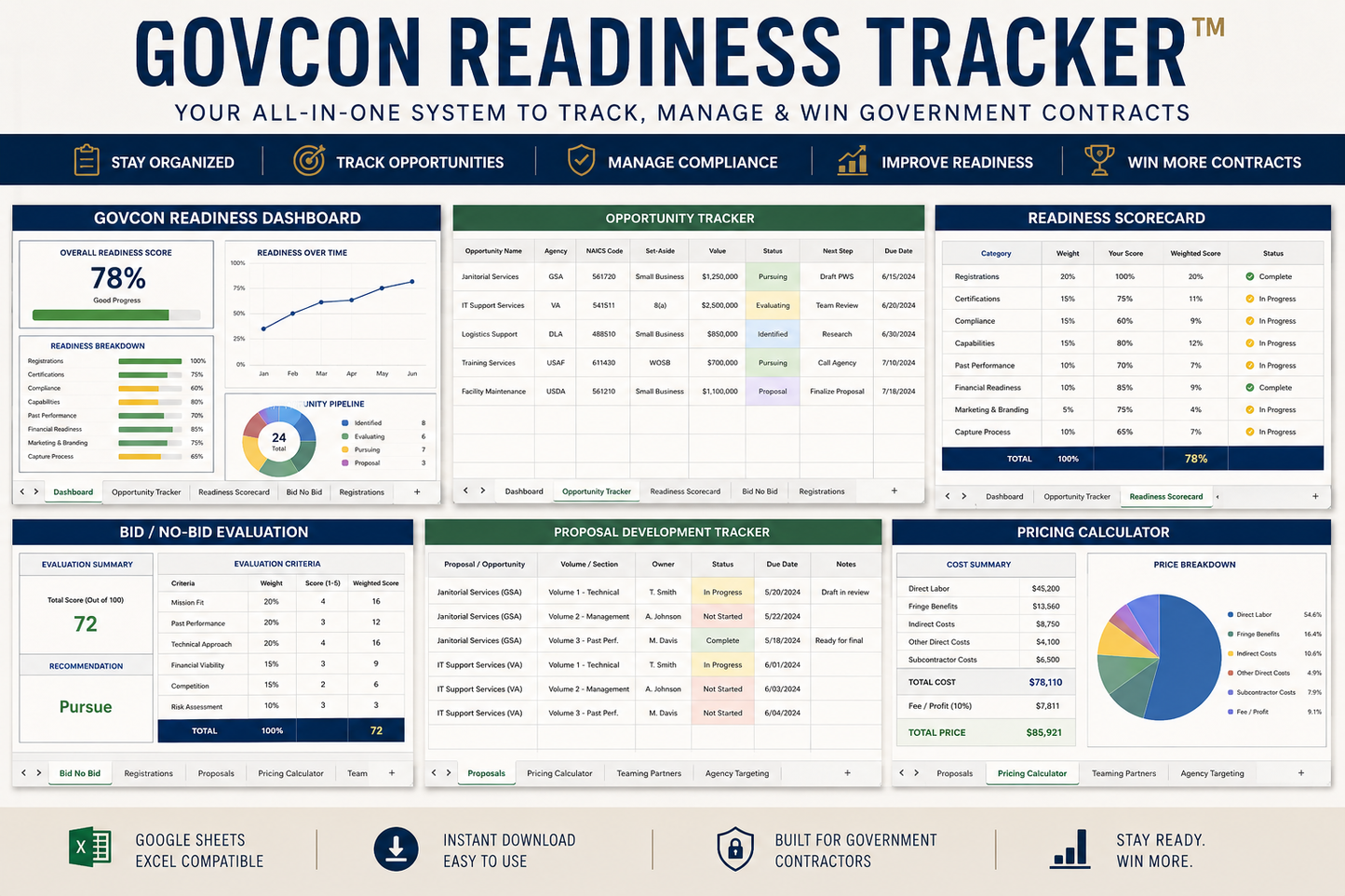 GovCon Readiness Tracker